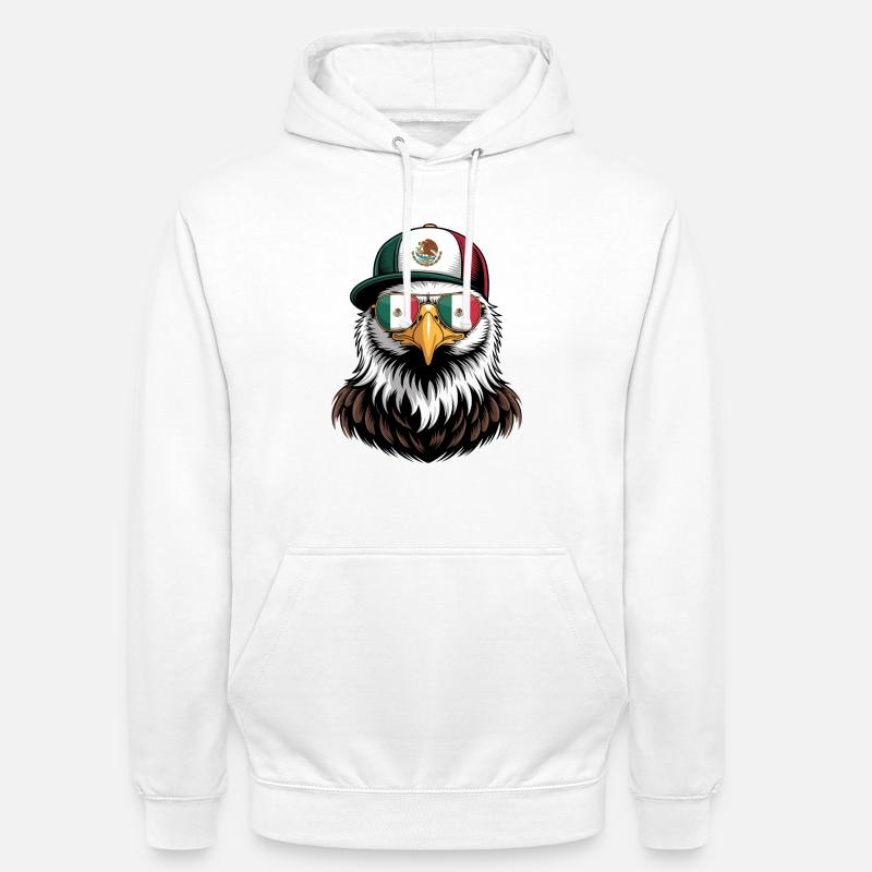 Lunettes de soleil rétro Mexican Eagle - Sweat-shirt à capuche unisexe - blanc
