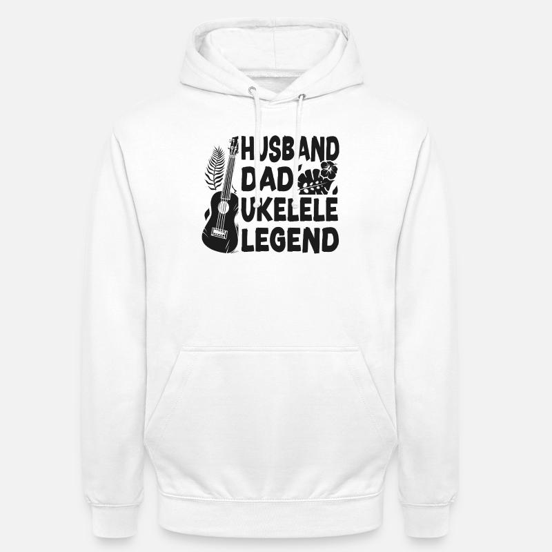 Ukulélé hawaïen ukélé Papa Mari - Sweat-shirt à capuche unisexe - blanc