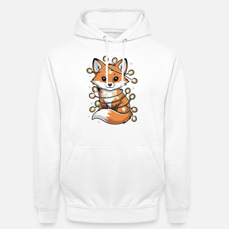 Lichterfuchs in the winter magic fox - Unisex Hoodie - white