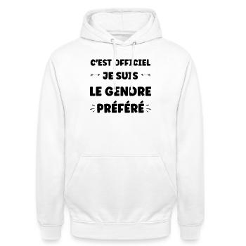 son-in-law - Unisex Hoodie - white - Front - AI Model Male 185 dark (185cm) & AI Model Female 172 dark (172cm)