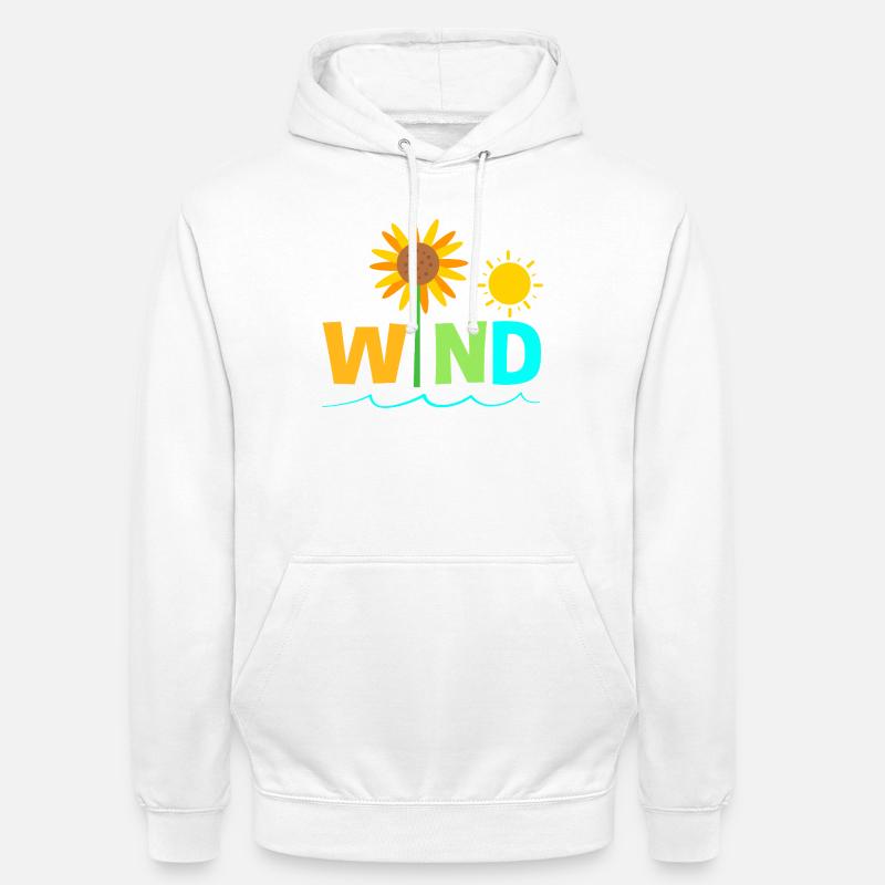 Éolienne, énergie éolienne, énergie éolienne - Sweat-shirt à capuche unisexe - blanc