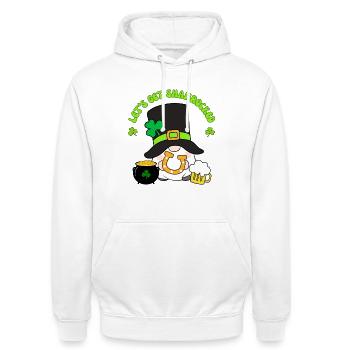 Lets Get Shamrocked Leprechaun Tee - Unisex Hoodie - white - Front - AI Model Male 185 dark (185cm) & AI Model Female 172 dark (172cm)