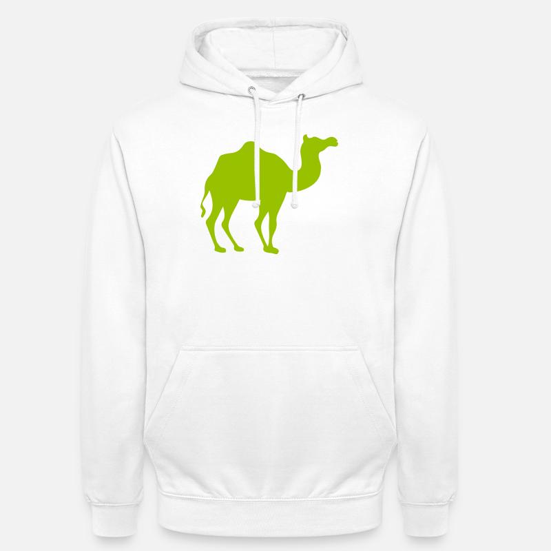 Leuchtendes Kamel Silhouette - Unisex Hoodie - Weiß