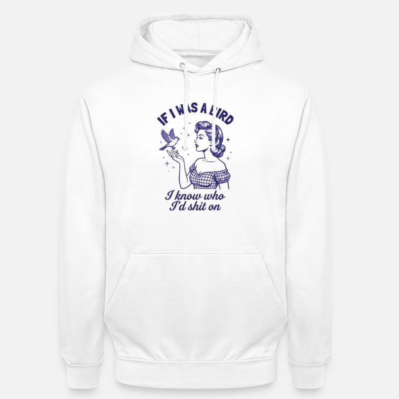 Déclaration rétro de Real Revenge Bird - Sweat-shirt à capuche unisexe - blanc