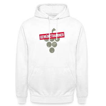 Gewürztraminer Rebe Vintage Weintrinker und Winzer - Unisex Hoodie - Weiß - Vorne - AI Model Male 185 dark (185cm) & AI Model Female 172 dark (172cm)