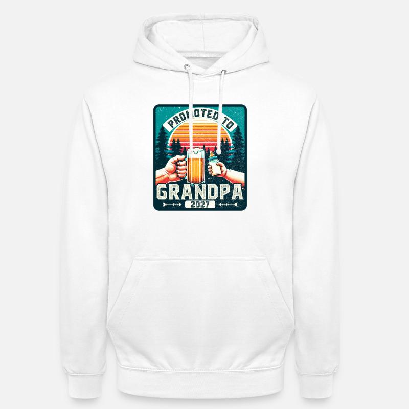 Werdender Opa 2027 loading zukünftiger Großvater - Unisex Hoodie - Weiß