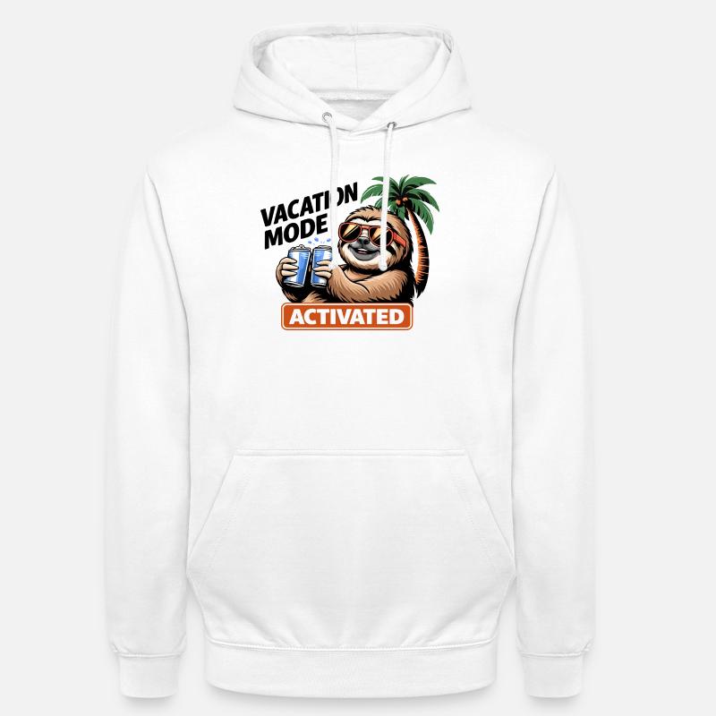 Activation du groupe Sloth Beach - Sweat-shirt à capuche unisexe - blanc