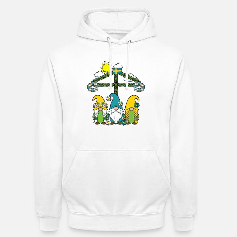 Litha Pagan Solstice d’été Midsommar - Sweat-shirt à capuche unisexe - blanc