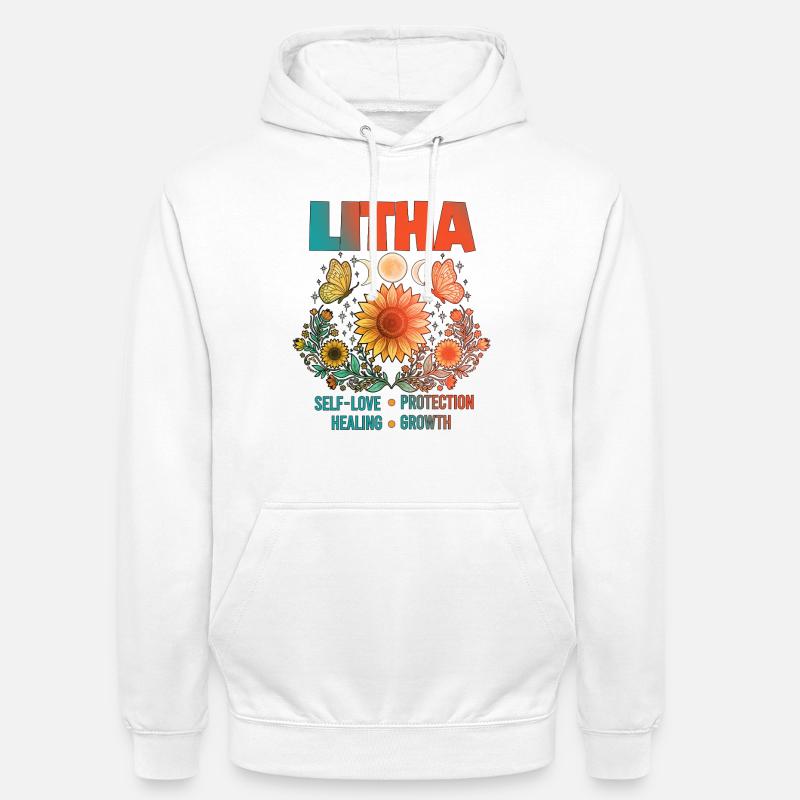 Litha Pagan Solstice d’été Midsommar - Sweat-shirt à capuche unisexe - blanc