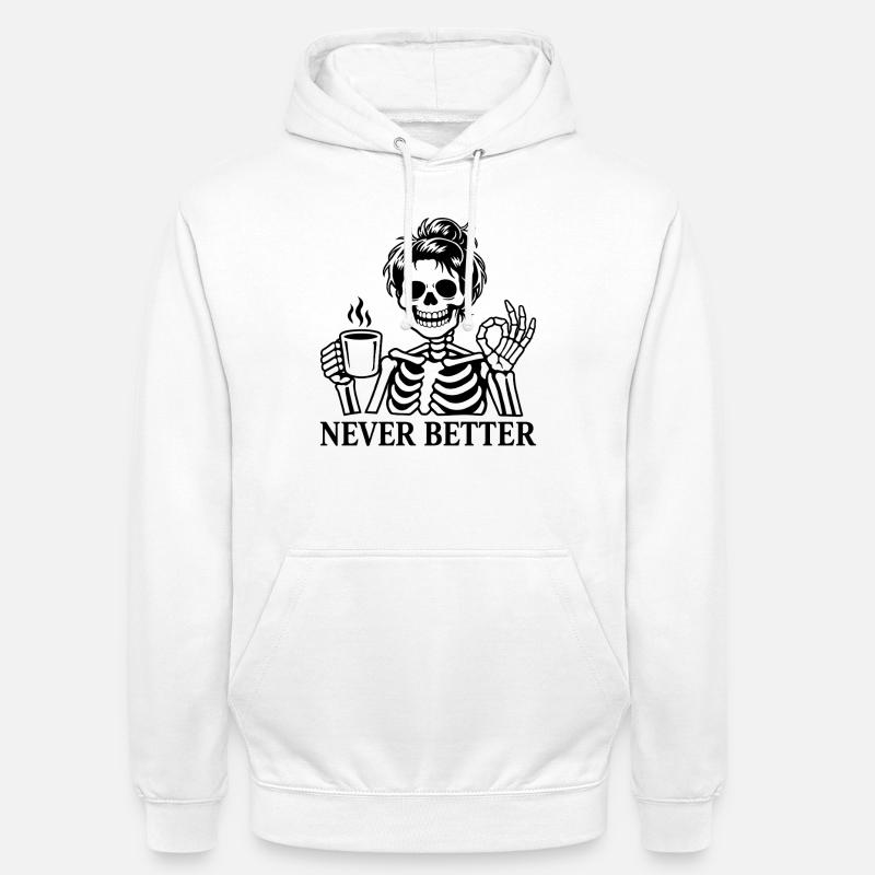 Kaffee, Kaffeetrinker, Kaffeetrinkerin, lustig - Unisex Hoodie - Weiß