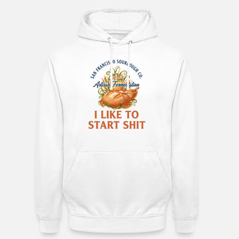 Sauerteigbrot Backbäcker Sauerteigstarter - Unisex Hoodie - Weiß