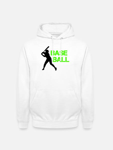 Baseball Neon Grunge Font - Unisex Hoodie - white