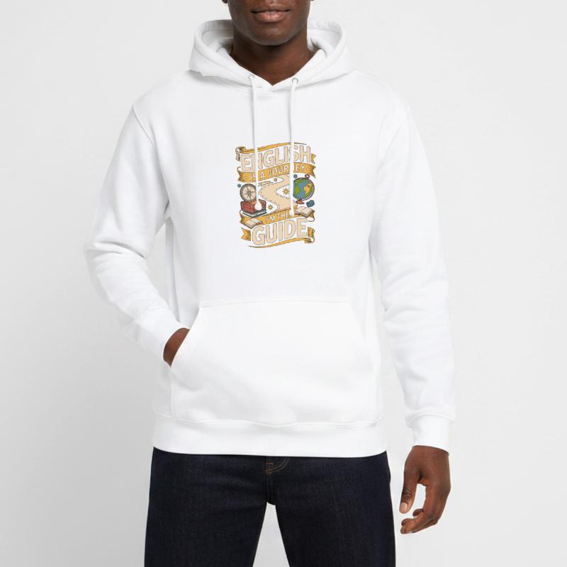 Enseignant d’anglais langue seconde anglais est un parcours Je suis enseignant en langue seconde langue seconde Sweat-shirt à capuche unisexe