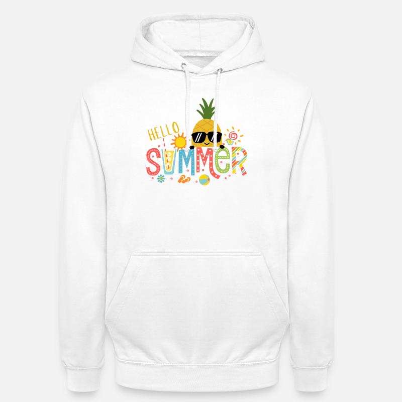 Pineapple Sun Bright Summer - Unisex Hoodie - white