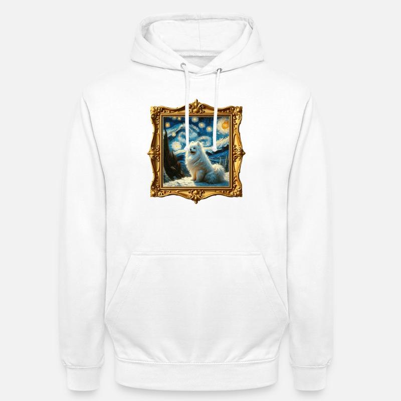 Spitz Zwergspitz Starry Night - Unisex Hoodie - Weiß