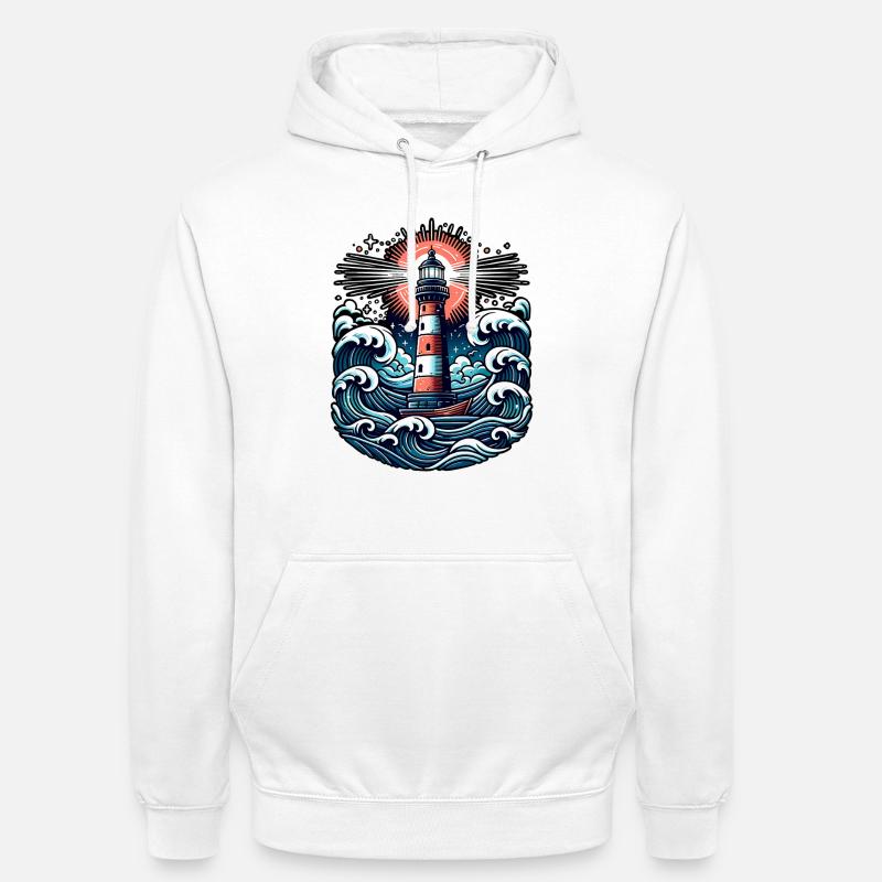 phare - Sweat-shirt à capuche unisexe - blanc