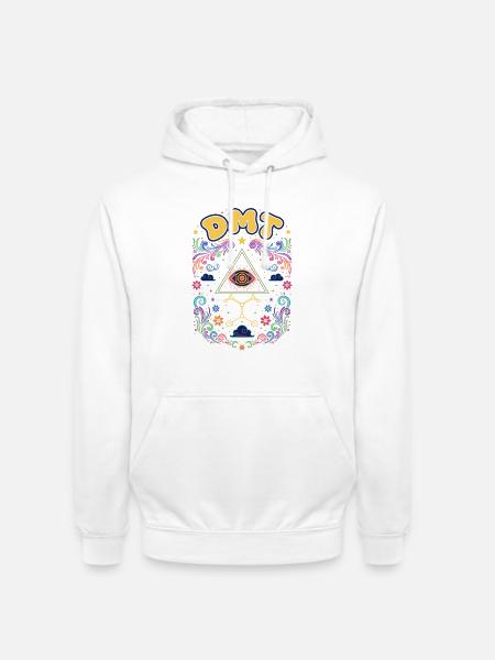 Trippy Festival-Hippie-Pilz-Batik - Unisex Hoodie - Weiß
