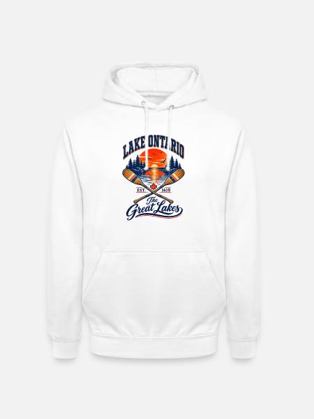 Lake Ontario Great Lakes - Unisex Hoodie - Weiß