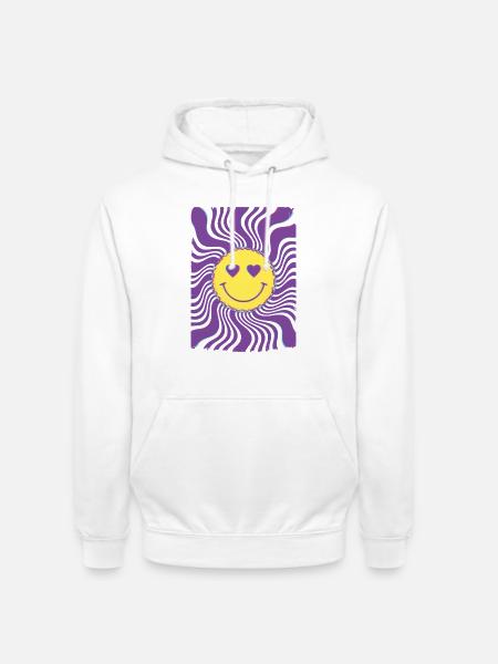 Psychedelisches Festival-Hippie-Batik-Rave-Techno - Unisex Hoodie - Weiß