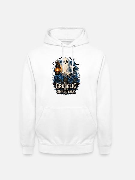 Geist mit Laterne – Gruselige Nacht - Unisex Hoodie - Weiß