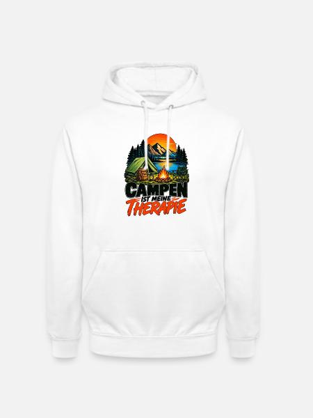 Camping ist meine Therapie - Unisex Hoodie - Weiß