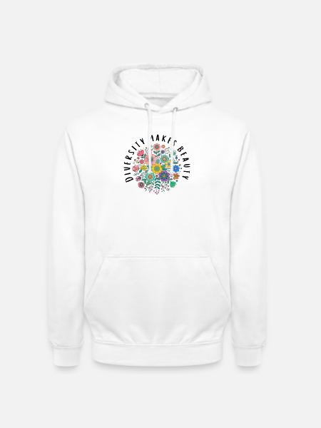 Diversity makes beauty! - Unisex Hoodie - Weiß