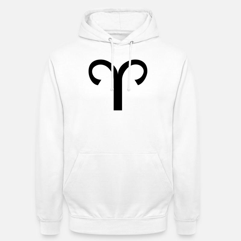 Sternzeichen Widder - Unisex Hoodie - Weiß