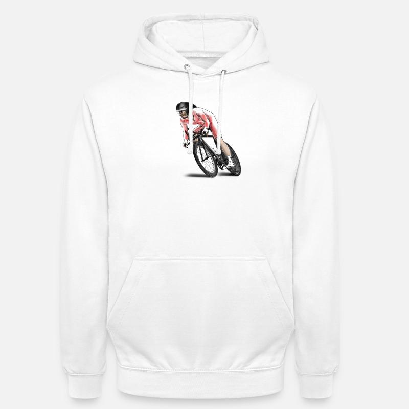 coureurs cyclistes - Sweat-shirt à capuche unisexe - blanc