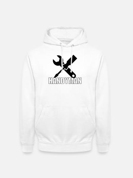 Handyman 🔨 - Sweat-shirt à capuche unisexe - blanc