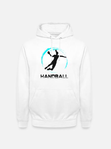 Handball - Sweat-shirt à capuche unisexe - blanc