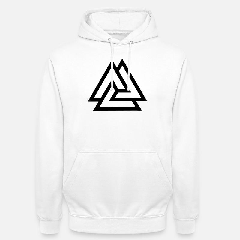 Nœud valknut tombé au combat - Sweat-shirt à capuche unisexe - blanc