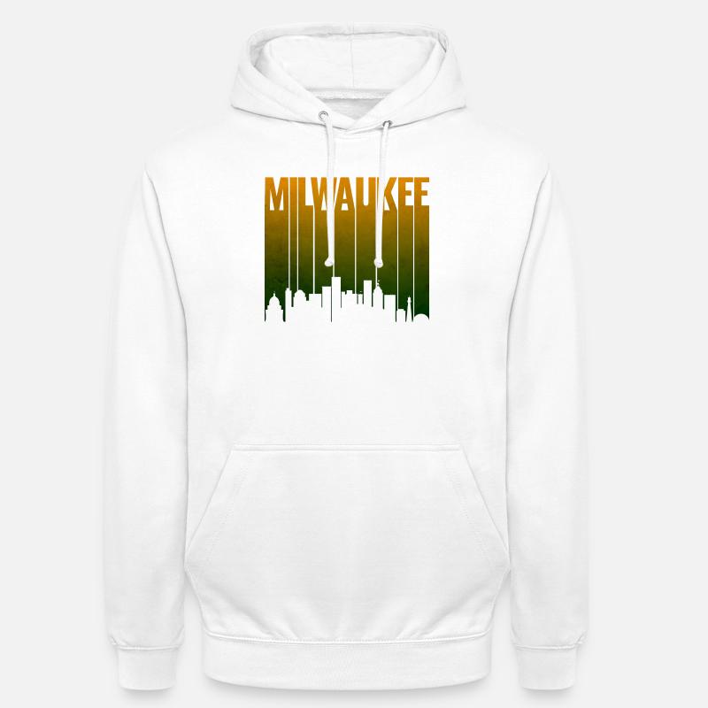 Milwaukee Skyline Gradient Silhouette - Unisex Hoodie - Weiß