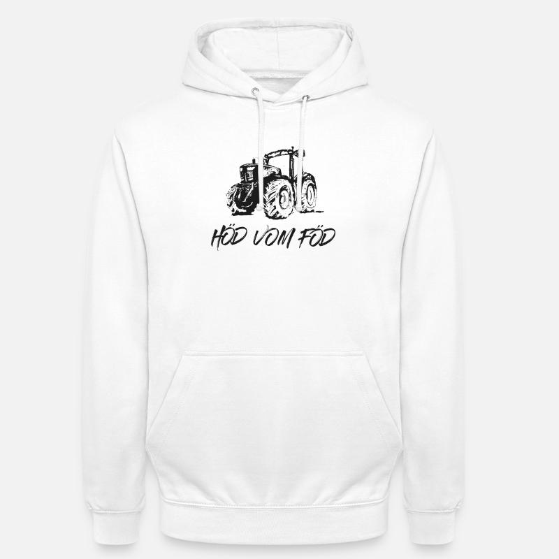 Höd vom Föd - Bauer, Spruch, Dialekt, Traktor - Unisex Hoodie - Weiß