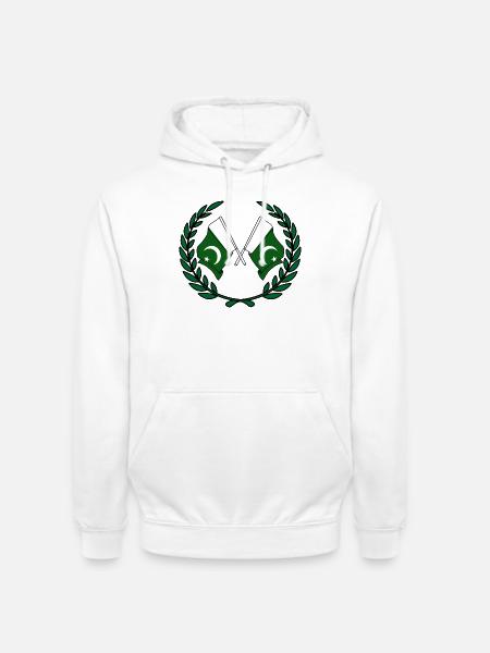 Flags Pakistan in laurel wreath - Unisex Hoodie - white