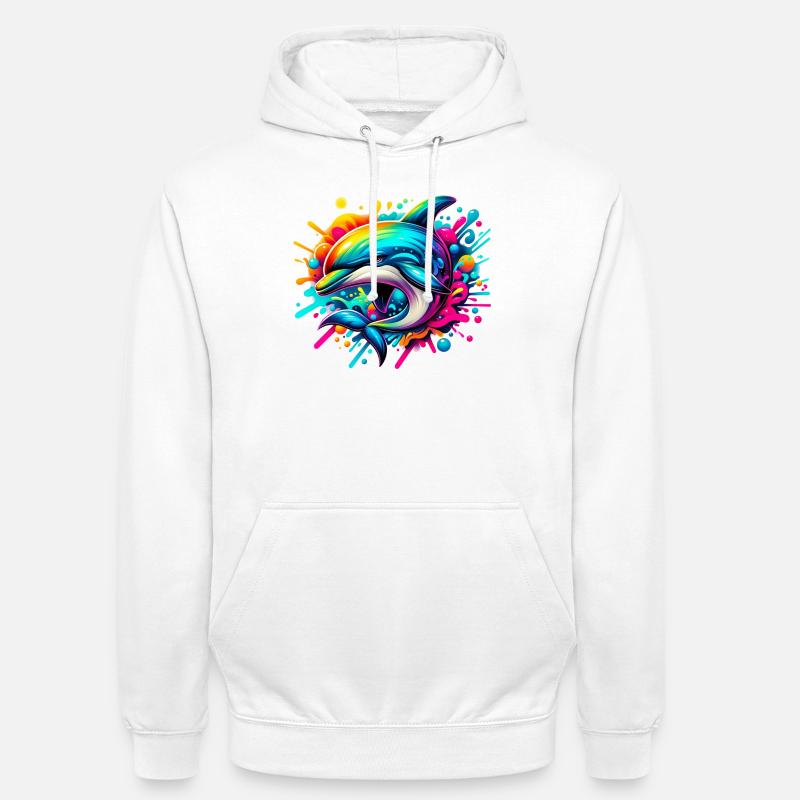 Delfin - Unisex Hoodie - Weiß