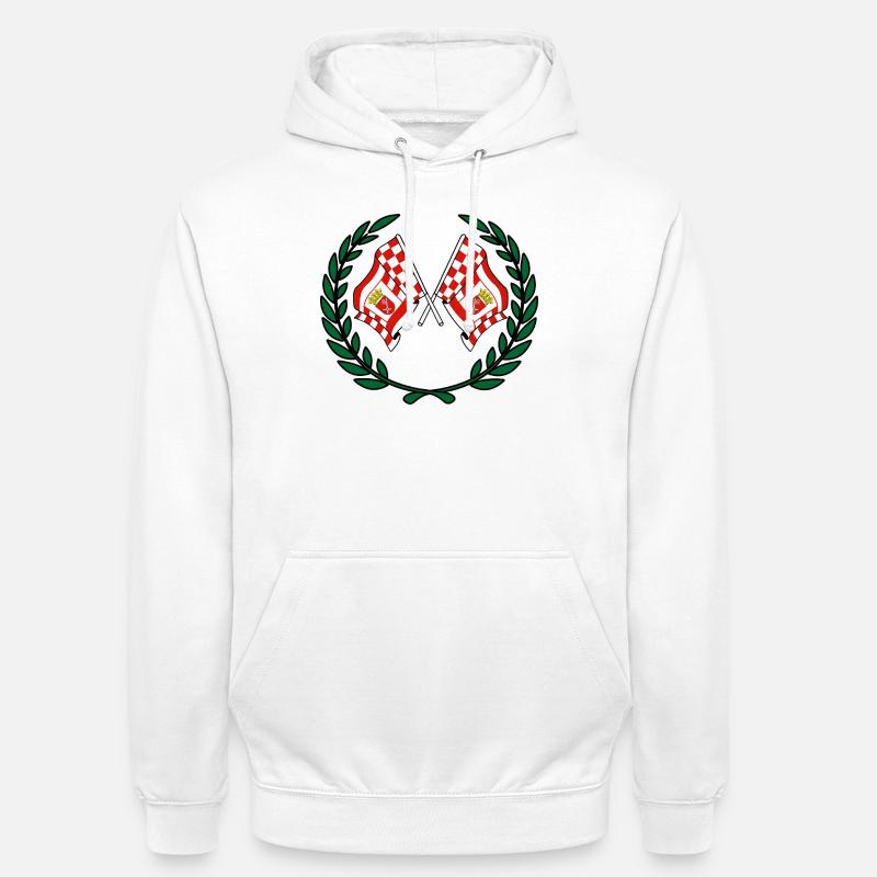 Drapeaux Brême couronne de laurier - Sweat-shirt à capuche unisexe - blanc
