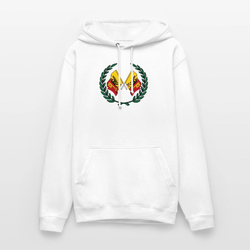 Flaggen Kanton oder Genf Schweiz Lorbeerkranz Unisex Hoodie