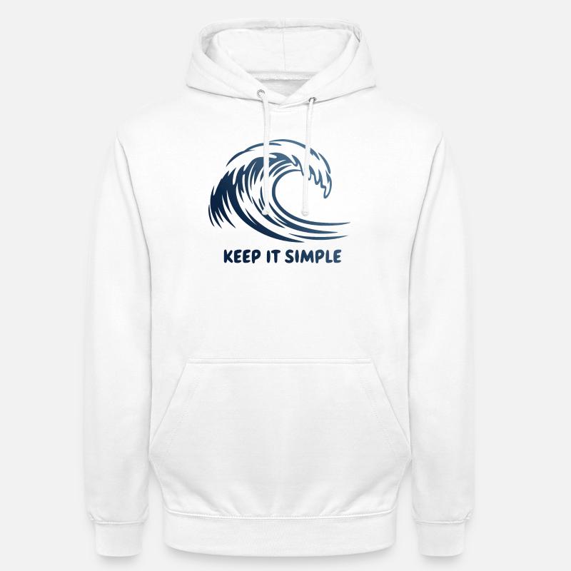 Keep It Simple Wave - Unisex Hoodie - white