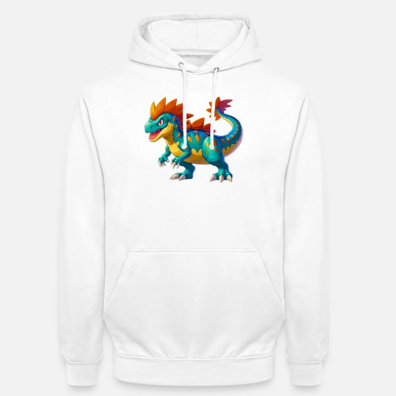 Dinosaur - Unisex-hettegenser - hvit