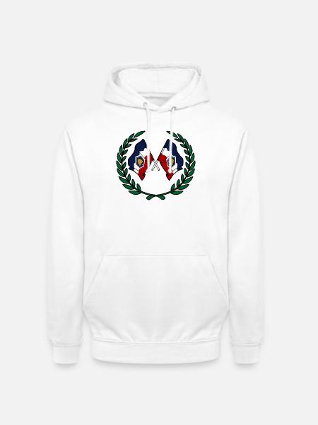 Flags USA Utah in laurel wreath - Unisex Hoodie - white