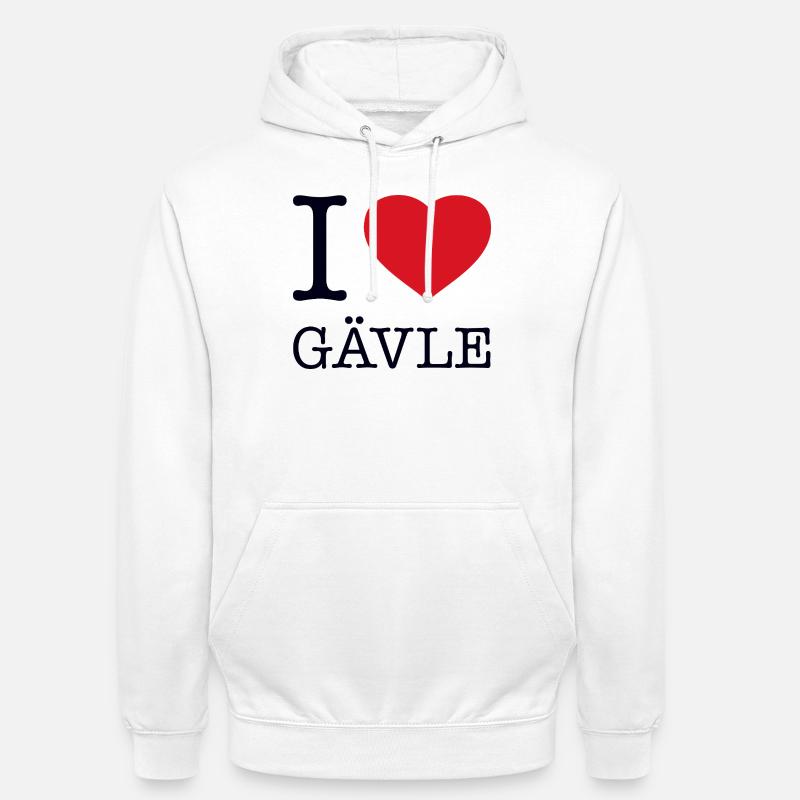 J’ADORE GÄVLE - Sweat-shirt à capuche unisexe - blanc