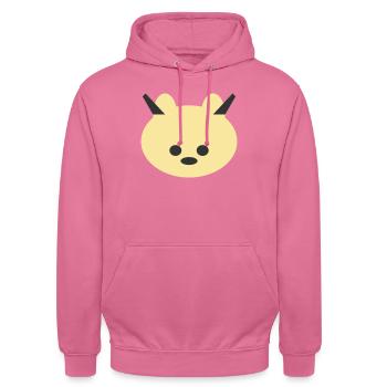 Horned Bear Cuddly Icon - Unisex Hoodie - pink - Front - Alina (178cm) & Michal (187cm)