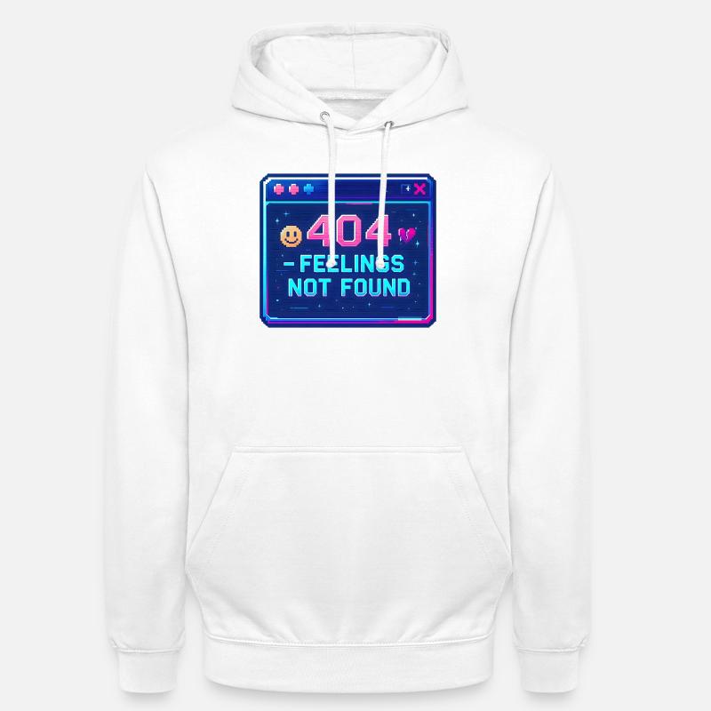 Y2K Retro – 404 sentiments introuvables - Sweat-shirt à capuche unisexe - blanc