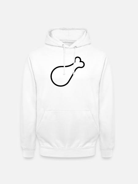 cuisse de poulet - Sweat-shirt à capuche unisexe - blanc