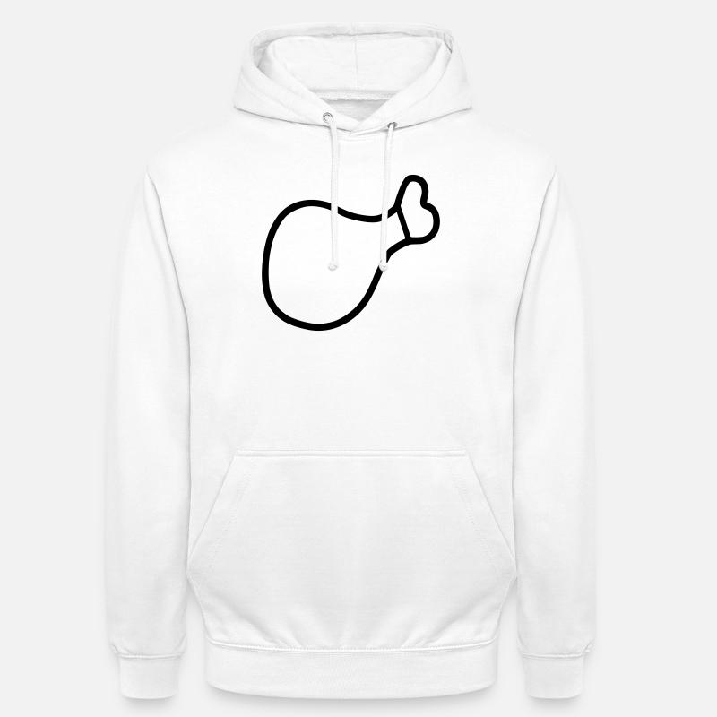 cuisse de poulet - Sweat-shirt à capuche unisexe - blanc