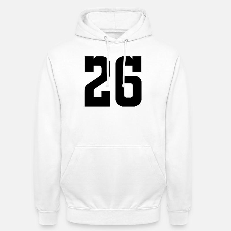 26 - Sweat-shirt à capuche unisexe - blanc