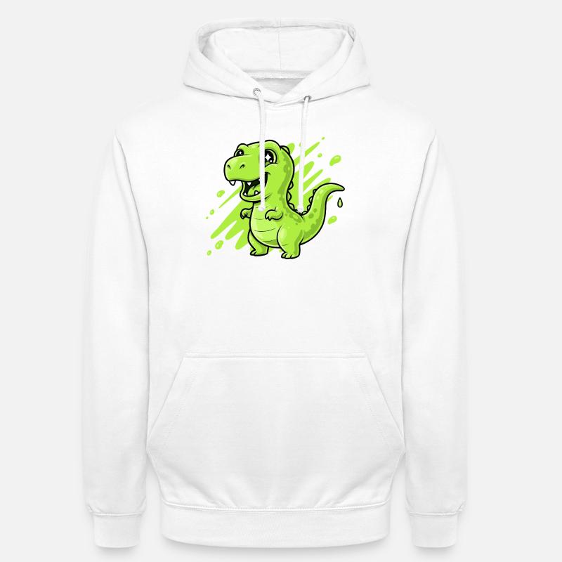 Comic Dino Slime Vert - Sweat-shirt à capuche unisexe - blanc