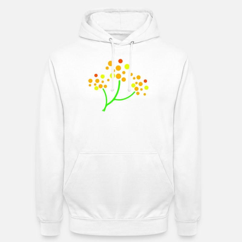 Explosion d’arbre parsemé de néons - Sweat-shirt à capuche unisexe - blanc