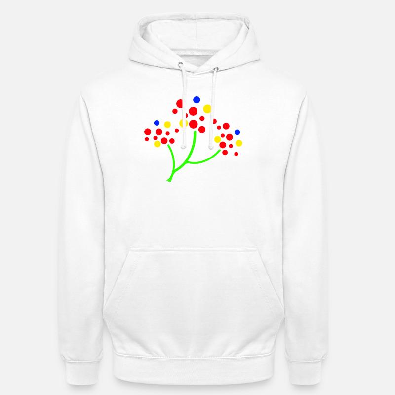 Explosion de l’arbre à points néon - Sweat-shirt à capuche unisexe - blanc