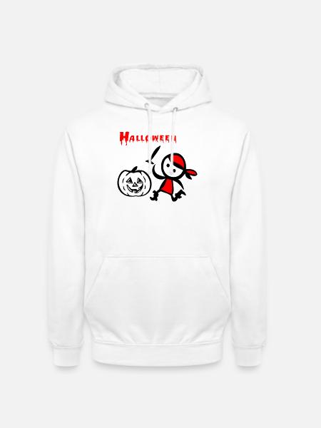 Halloween mit Kürbis - Unisex Hoodie - Weiß